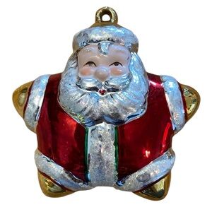 AGC Santa Claus star Christmas tree Ornament 1998 collectible glass decoration